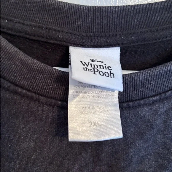 Disney Charcoal Sweater with Winnie the Pooh Embroidered Graphic - Picture 2 of 3